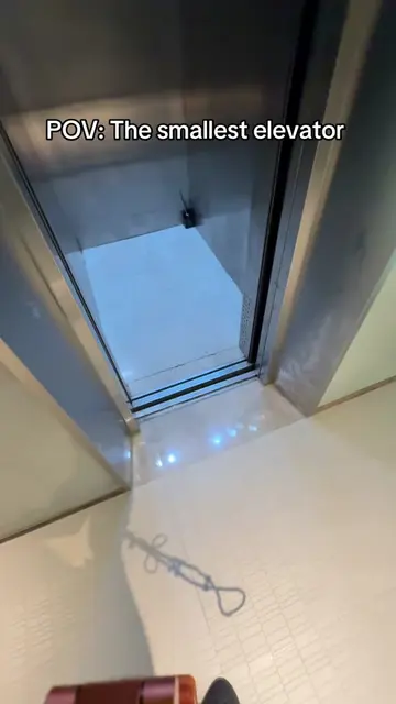 The smallest elevator 🛗  Don’t come for me, I’m just kidding  #elevator #travel