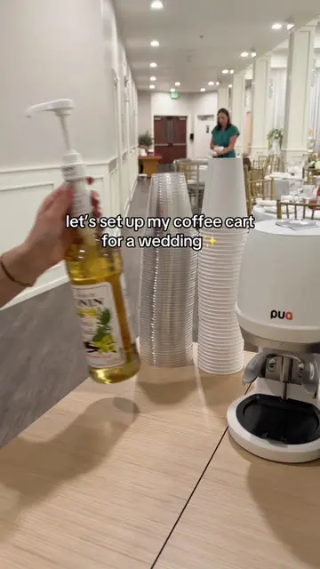 Let’s set up my coffee cart for a wedding✨ ig: @simply_coffeeco  So excited for 