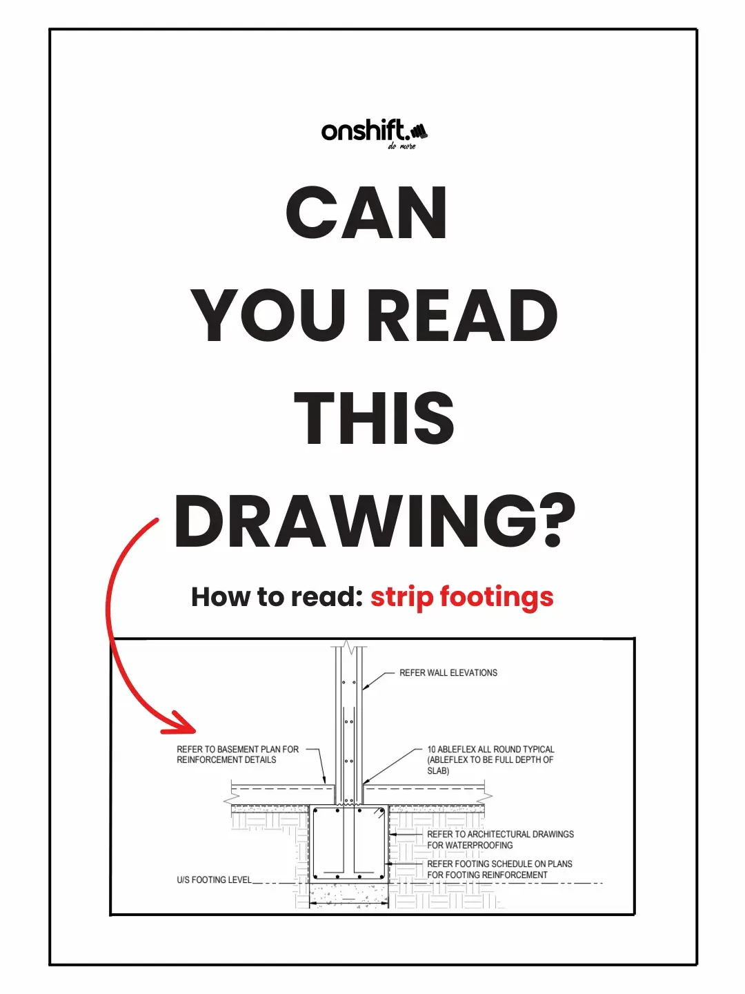 An SF1 or SF2 label is only the starting point. It  identifies the strip-footing