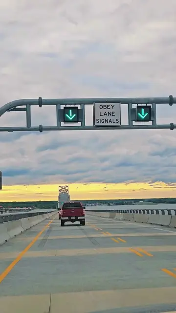 Crossing the iconic Chesapeake Bay Bridge, 4.3 miles of engineering, breathtakin