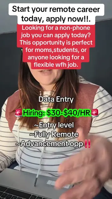 🚨 Now Hiring: Remote Data Entry Professionals 🚨 Earn up to $30-$40/hour while 