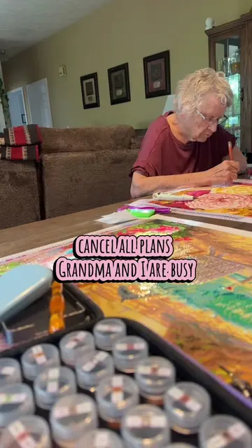 the best days 🫶🏼 #diamondpainting #diamondart #grandmahobbies 