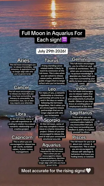 Full Moon in Aquarius for each sign! #fullmoon #horoscope #astrology 