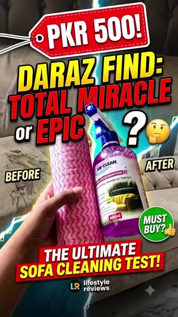 OMG! 😱 We tested this 500 PKR MR. CLEAN Sofa Stain Remover from Daraz and the r