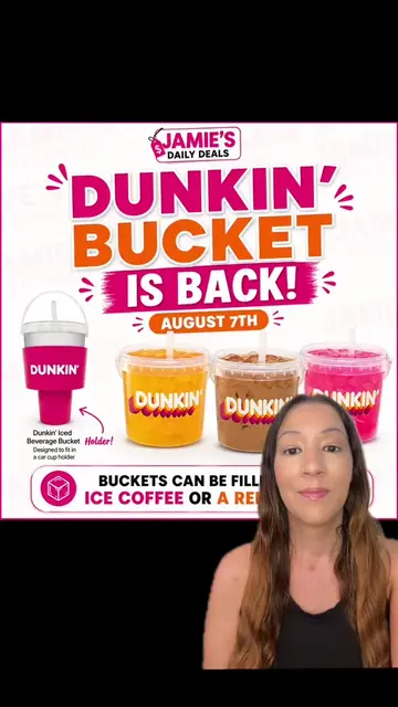 🚨 IT’S BACK! 🪣☕️ The viral Dunkin’ Bucket returns August 7! 🤩 Fill it with yo