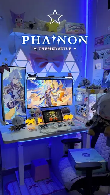 ✦☁️ Phainon themed battlestation ☀️💙 dedicated my 83rd monthly setup to the Nam