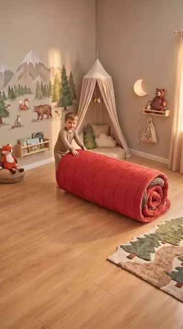 We tried out an inflatable Jeep bed! 🙌 The kids might actually ask to go to bed