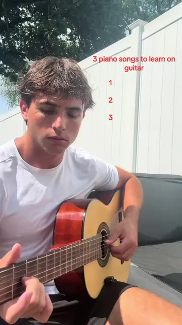 3 piano songs to learn on guitar #guitar #piano 