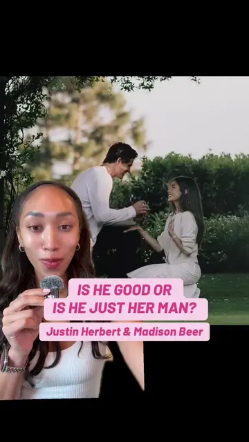 Love this for them #justinherbert #madisonbeer #hoopsforhotties #sports #nfl 