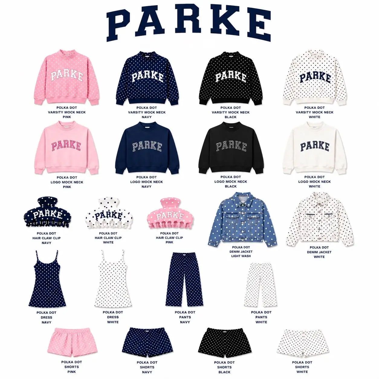 updated linesheet! (not official) #parke #polkadot #mockneck #drop #chelseaparke