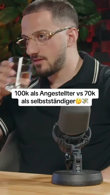 Als selbstständiger hast du halt immer die Chance zu wachsen, was du als Angeste