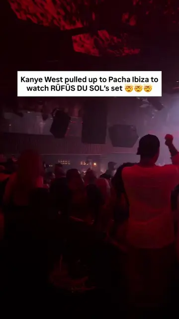 Kanye West pulled to Pacha Ibiza to watch @RÜFÜS DU SOL’s set 🤯🤯🤯 📍 @Pacha I