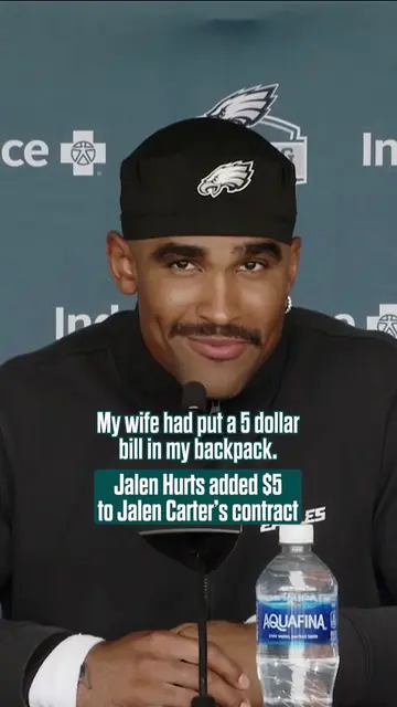 From one Jalen to another #eagles #nfl #jalenhurts #jalencarter