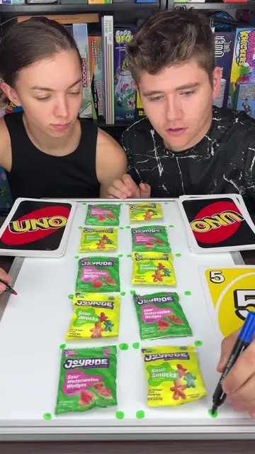 Flip the uno cards to win the joyride! #GameNight #uno #joyride 