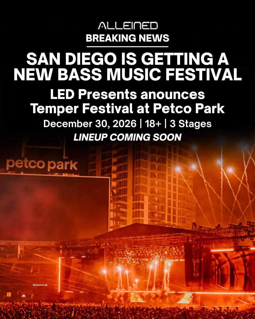 @LED Presents just announced @TEMPER FESTIVAL - a new one day, three stage festi