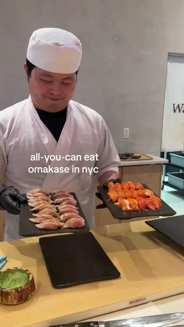 come with me to ALL U CAN EAT OMAKASE! 🤯 📍 Warabi Omakase #omakase #sushi #nyc