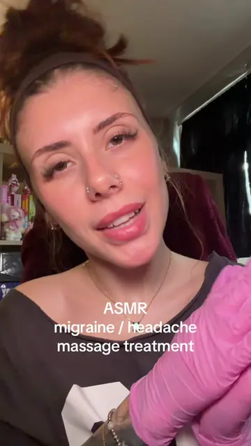 ASMR migraine / headache massage treatment with gloves!! i haven’t done one of t