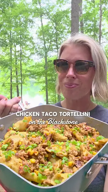 Chicken taco tortellini might sound a little fancy for camping, but don't let it