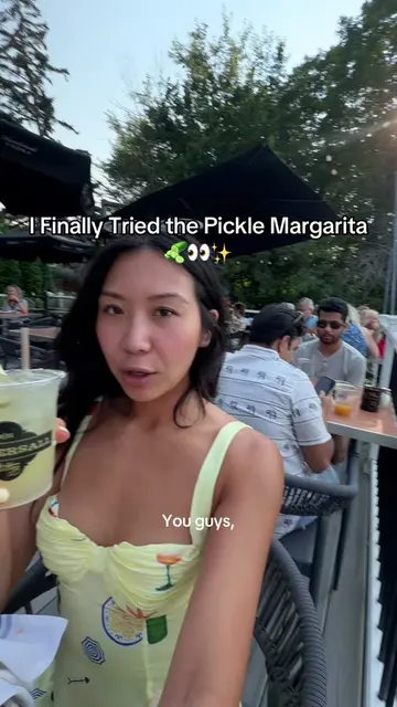 I never thought I'd say this... but a pickle margarita is actually SO good 🥒🍹�