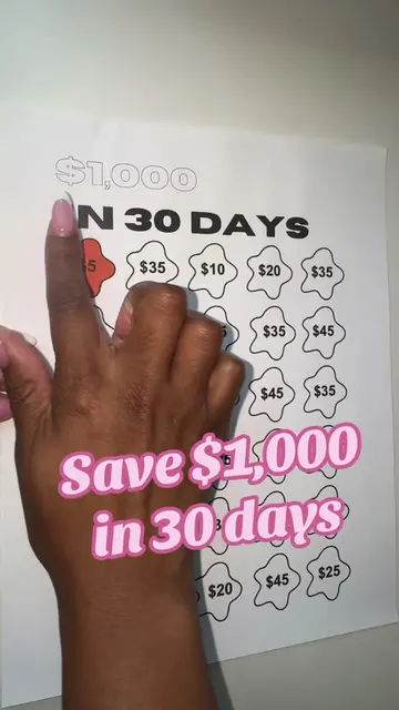Save $1,000 in 30 days💸Color an icon each time you save ✨ #savingmoney #Budgeti