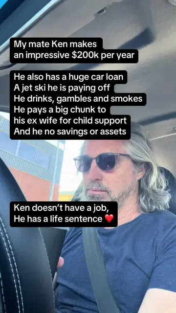 Don’t be like Ken 😎 #childsupport #goldenhandcuffs #financeforbeginners #moneyp