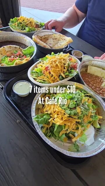 7 items for under $10 at @Cafe Rio  on their everyday value menu 🌯  You know Ca