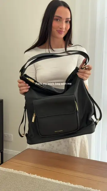 This isn’t just a backpack… 👀 It’s our Arden Insulated Convertible Tote Backpac