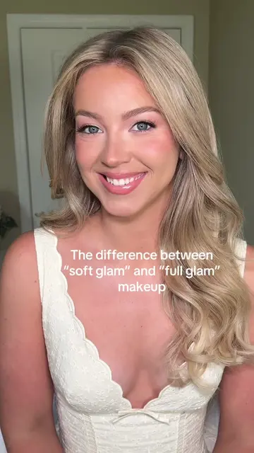 The difference between “soft glam” and “full glam” makeup.  #makeupartist #weddi
