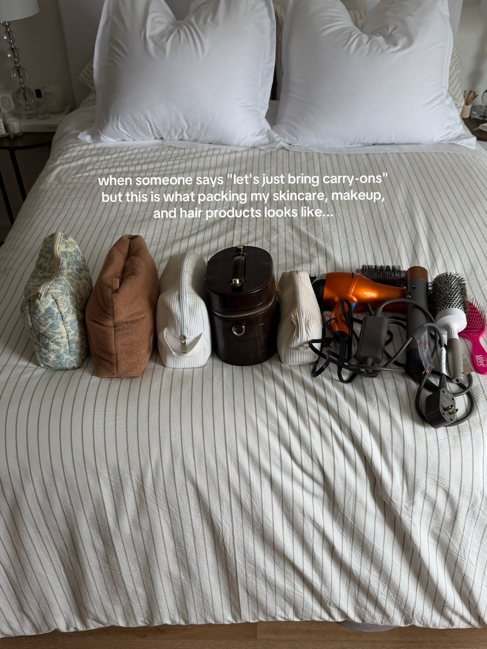 i will always be checking a bag and i don't wanna hear it.  #travelessentials #g