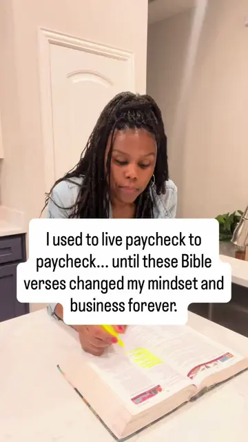 ⬇️ These are some of favorite Bible verses to study for financial freedom.  One 