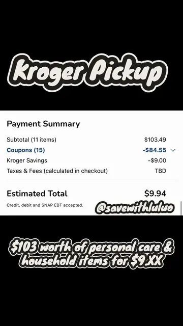 ✨ New sale week = new Kroger Pickup Deals! 🛒🔥 This week you can grab over $103