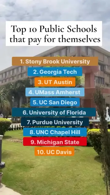 💸 Top 10 Public Colleges That Practically Pay for Themselves Translation: stron