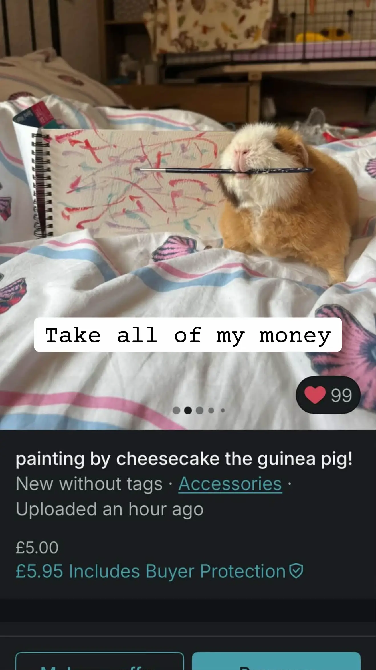 Meet Cheesecake, the newest artist on the block. His latest masterpiece? Yours f