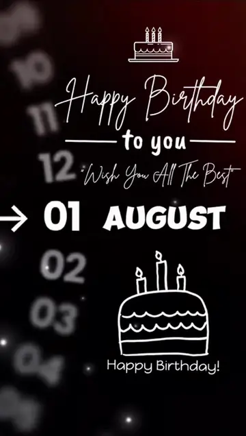 Happy Birthday 01 August  Template-Just click "Capcut Anchor (try this template)