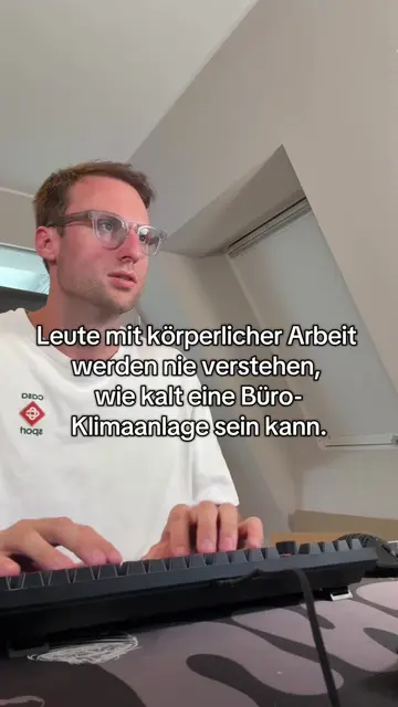 Das Video ist Ironie btw ❤️ #bluecollar #büro #klimaanlage #kalt #office