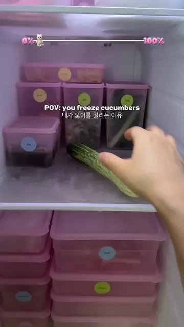 오이는 이제부터 얼리세요 Freeze ur cucumber #틱톡푸드 #tiktokfood #요리 #cooking #fyp 