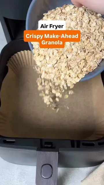 Crispy Air Fryer Granola 🥣✨ Once you make homemade granola in your air fryer, y