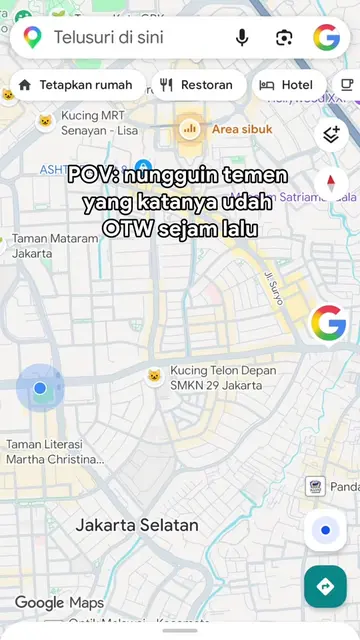 Pokoknya kalo jalan bareng temen wajib shareloc dulu kalo gak trust issue 😌 #Go