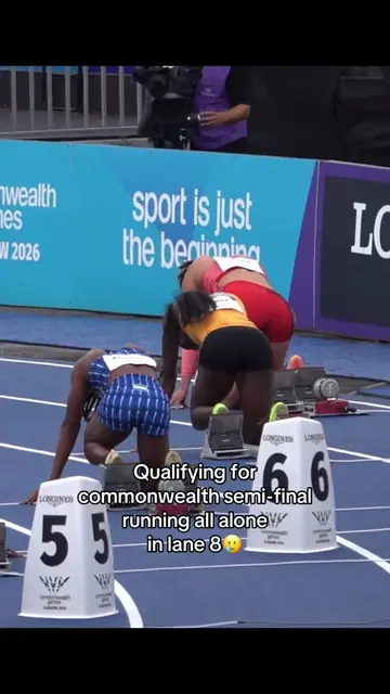 Got a little too excited🤡 #commonwealthgames #glasgow2026 #semifinal #200m #spr