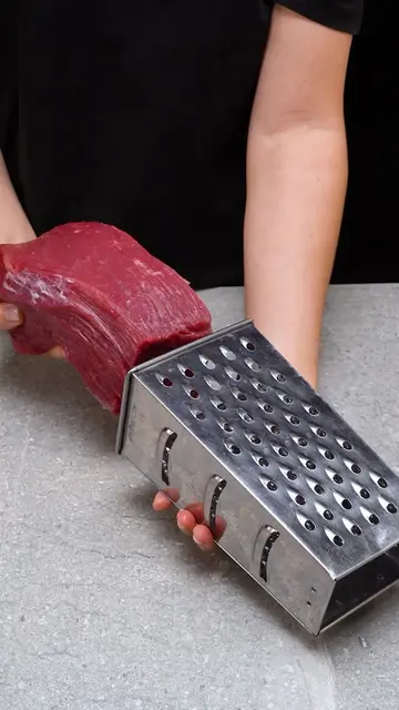 Beef cooked with a trick you'll repeat! Ingredients chili flakes: 2 g (0.1 oz) v