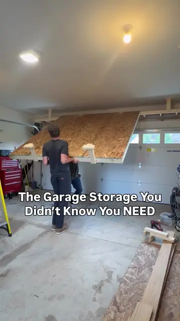 Who needs this in there garage? This shelf above the garage is a great way to ge