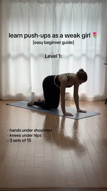What level are you on? 🫰🌷 #pushups #beginner #fitnessmotivation #homeworkout #