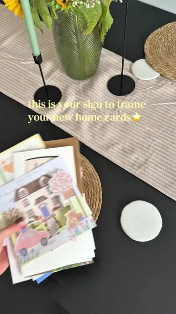 this is your sign to frame your new home cards ⭐️ such a cute keep safe instead 
