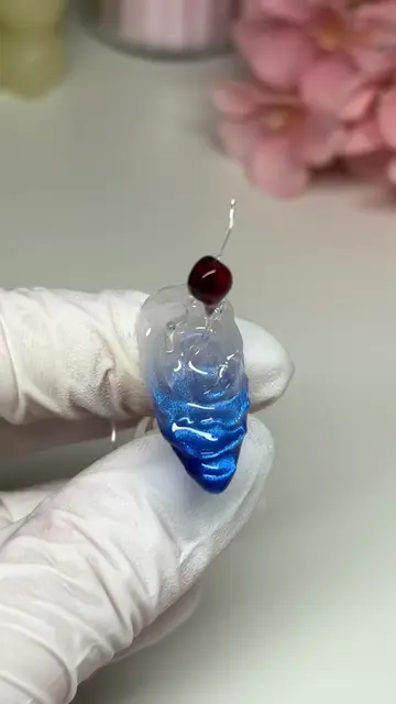 3d water cherry 🍒✨🌊 idk who these nails are for but in the meantime i found ho