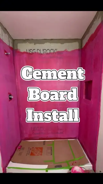Cement board is finished and waterproofed with RedGard. I know some use RedGard 