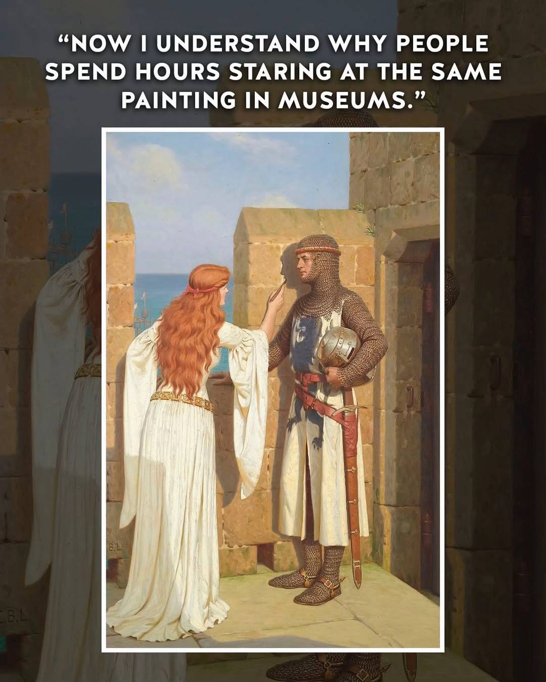 The Shadow (1909) by Edmund Blair Leighton — Cardiff Council collection, Wales S