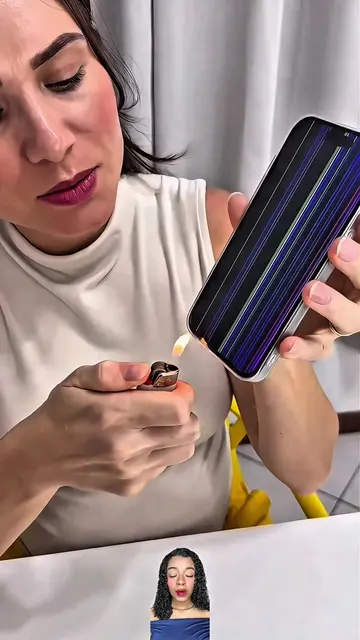Fix your broken cell phone with fire.✨💖#hacks ##phone #fire #hack 