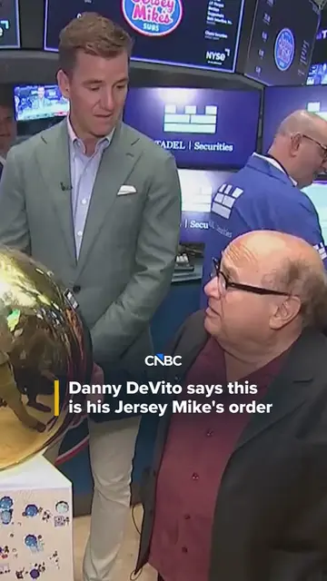 Jersey Mike's spokesperson Danny DeVito breaks down his order when he visits the