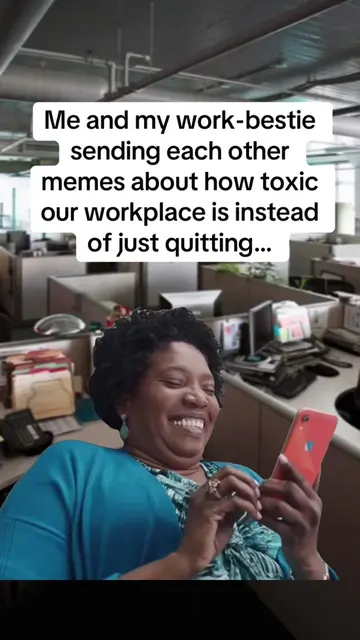 Truth is, we both know neither of us are actually going to quit 😅 #coworkers 