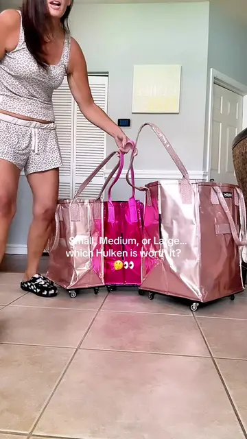 Hulken Rolling Tote Bag Comparison | Small vs. Medium vs. Large 🛒✨ Trying to de